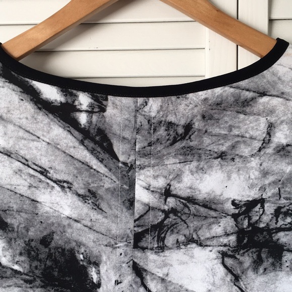 Helmut Lang Mason Abstract Marble Geometric Print Top M - Picture 6 of 9
